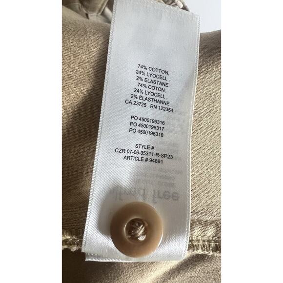 Wilfred Free Pants Sz 10 Khaki Aritzia Picture Cargo Wide Leg High Rise Stretchy - Picture 10 of 12